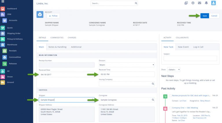 Linbis-Logistics-Software-Create-Warehouse-Receipt-Main-Information ...