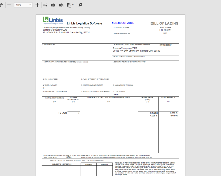 Bill of Lading (BL) - Como crear un Bill of Lading - Linbis Logistics ...